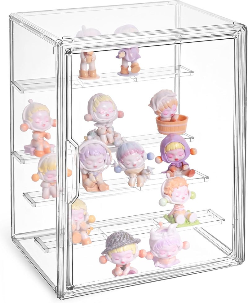 Cutora 2 Pack Clear Acrylic Display Case, 5 Tier Large Acrylic Blind Box for Figures, Dustproof Storage Organizer with Magnetic Door for Action Figures Toys, Stackable Collectibiles Showcase - Image 1